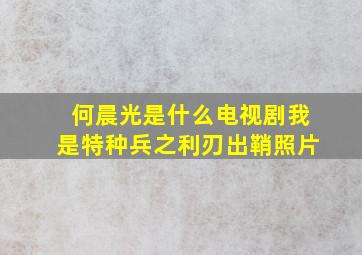 何晨光是什么电视剧我是特种兵之利刃出鞘照片