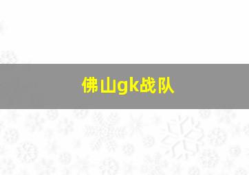 佛山gk战队