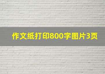 作文纸打印800字图片3页