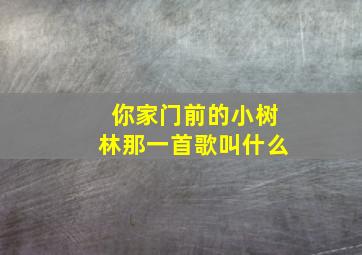 你家门前的小树林那一首歌叫什么