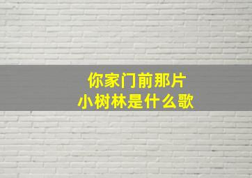 你家门前那片小树林是什么歌