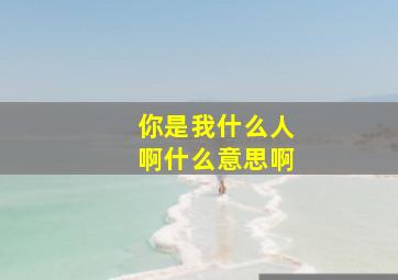 你是我什么人啊什么意思啊