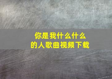 你是我什么什么的人歌曲视频下载