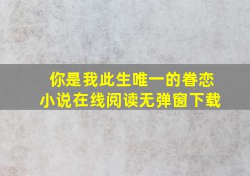 你是我此生唯一的眷恋小说在线阅读无弹窗下载