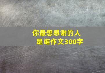 你最想感谢的人是谁作文300字