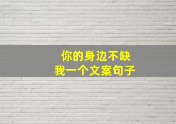 你的身边不缺我一个文案句子