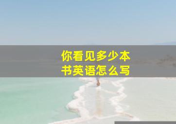 你看见多少本书英语怎么写