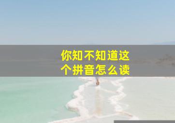 你知不知道这个拼音怎么读