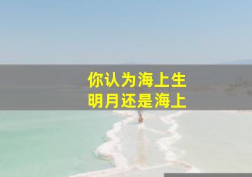 你认为海上生明月还是海上