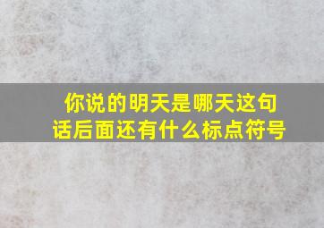 你说的明天是哪天这句话后面还有什么标点符号