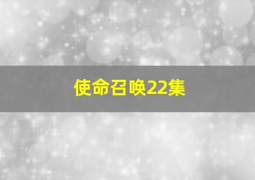 使命召唤22集