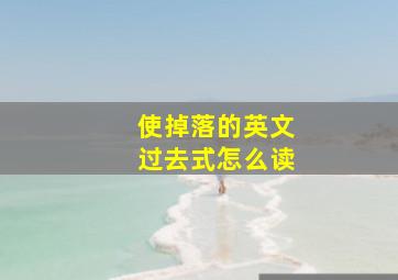 使掉落的英文过去式怎么读