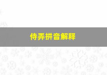 侍弄拼音解释