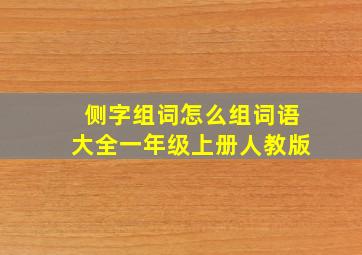 侧字组词怎么组词语大全一年级上册人教版