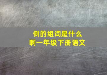 侧的组词是什么啊一年级下册语文