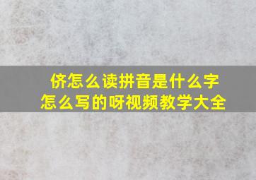 侪怎么读拼音是什么字怎么写的呀视频教学大全