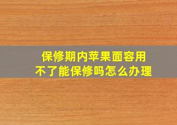 保修期内苹果面容用不了能保修吗怎么办理