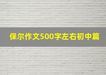 保尔作文500字左右初中篇