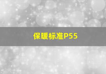 保暖标准P55