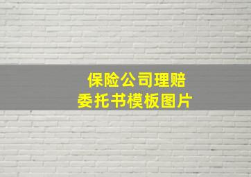 保险公司理赔委托书模板图片