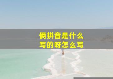 俩拼音是什么写的呀怎么写