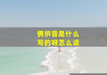 俩拼音是什么写的呀怎么读