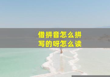 借拼音怎么拼写的呀怎么读