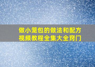 做小笼包的做法和配方视频教程全集大全窍门