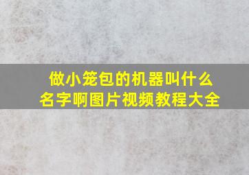 做小笼包的机器叫什么名字啊图片视频教程大全