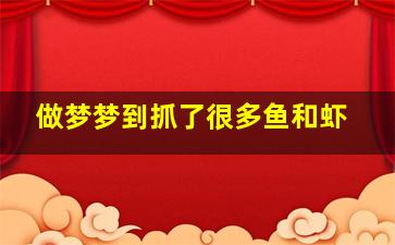 做梦梦到抓了很多鱼和虾