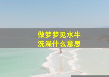 做梦梦见水牛洗澡什么意思