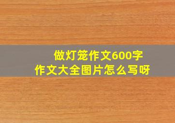 做灯笼作文600字作文大全图片怎么写呀