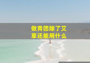 做青团除了艾草还能用什么