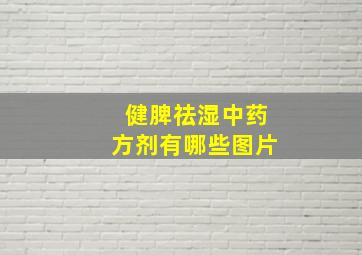 健脾祛湿中药方剂有哪些图片