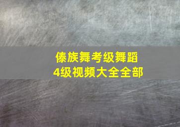 傣族舞考级舞蹈4级视频大全全部