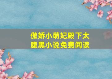 傲娇小萌妃殿下太腹黑小说免费阅读