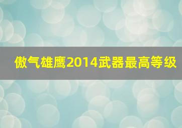 傲气雄鹰2014武器最高等级