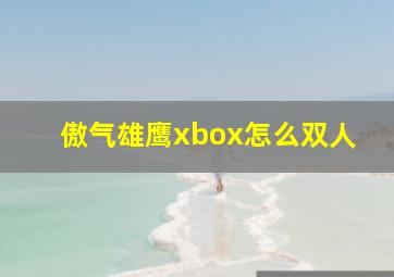 傲气雄鹰xbox怎么双人