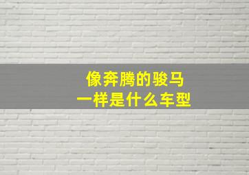 像奔腾的骏马一样是什么车型