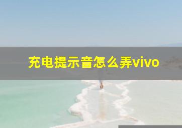 充电提示音怎么弄vivo