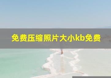 免费压缩照片大小kb免费