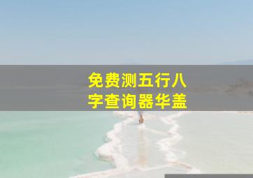 免费测五行八字查询器华盖