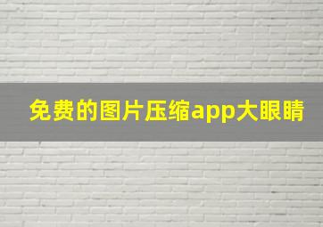 免费的图片压缩app大眼睛