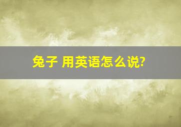 兔子 用英语怎么说?