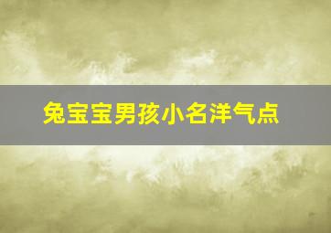 兔宝宝男孩小名洋气点