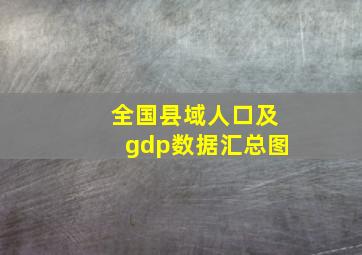 全国县域人口及gdp数据汇总图