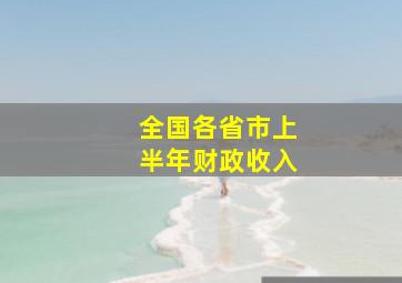 全国各省市上半年财政收入