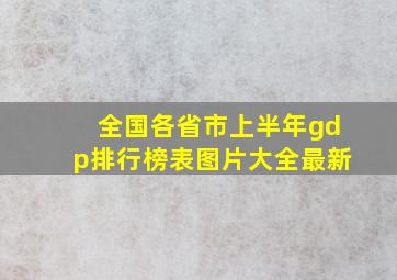 全国各省市上半年gdp排行榜表图片大全最新