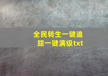 全民转生一键追踪一键满级txt