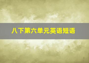 八下第六单元英语短语